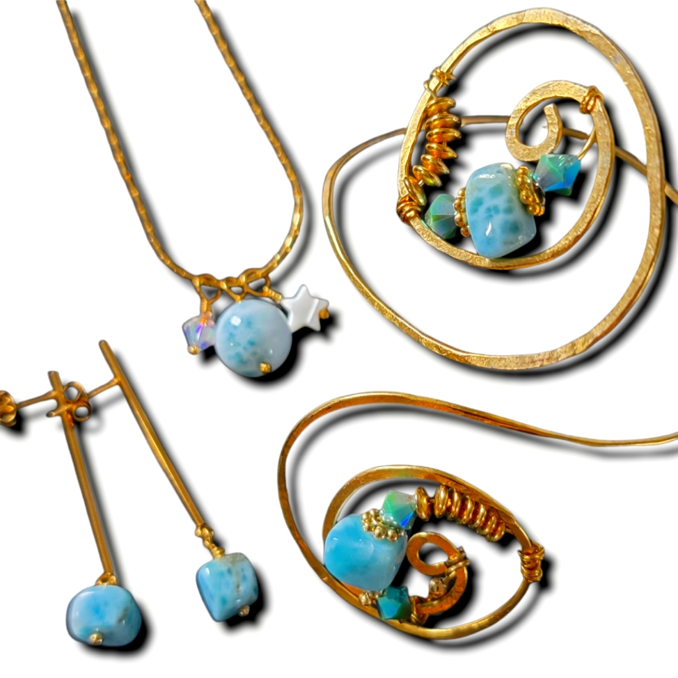 Surprise Design Larimar Handmade Earrings